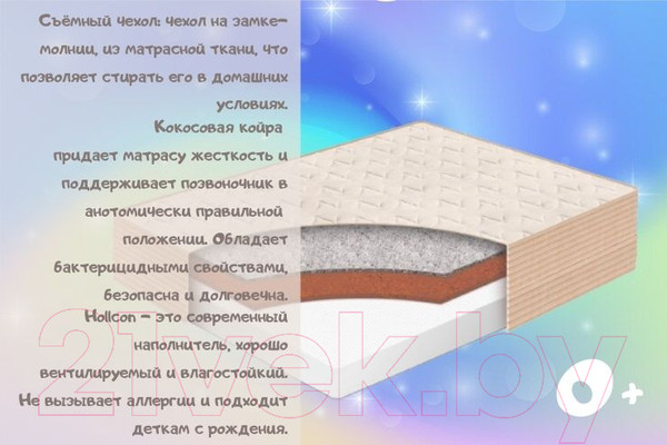 Изображение товара Матрас в кроватку BelSon Baby Dream BB-06 60x120