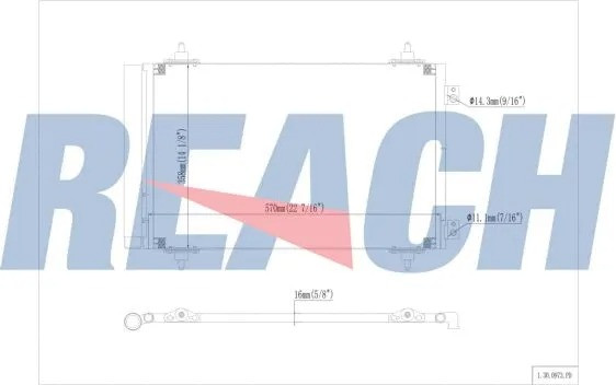 Изображение товара Радиатор кондиционера REACH Cooling 1.30.0973.PD