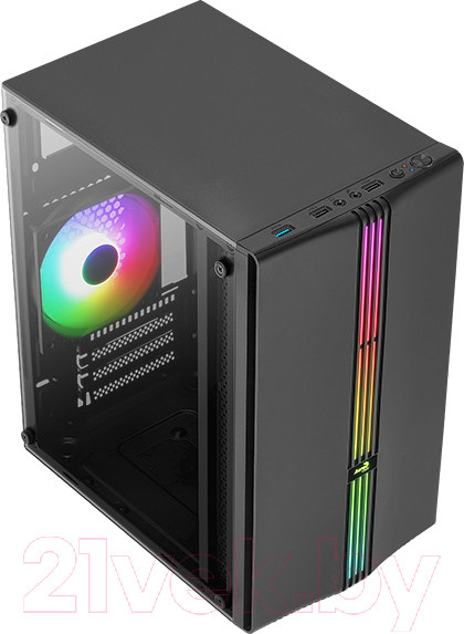 Изображение товара Корпус для компьютера AeroCool EVO MINI-G-BK-V1 (без БП, черный)