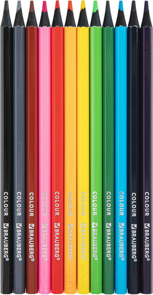 Изображение товара Набор цветных карандашей Brauberg 181856 (12цв)