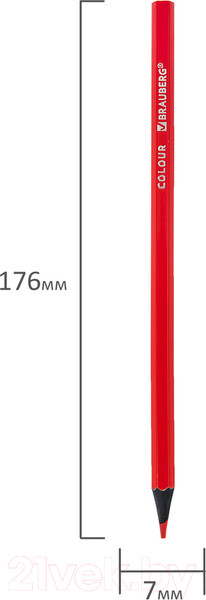 Изображение товара Набор цветных карандашей Brauberg 181856 (12цв)