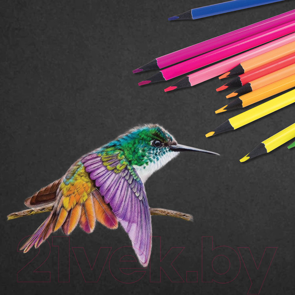 Изображение товара Набор цветных карандашей Brauberg Neon / 181852 (12цв)