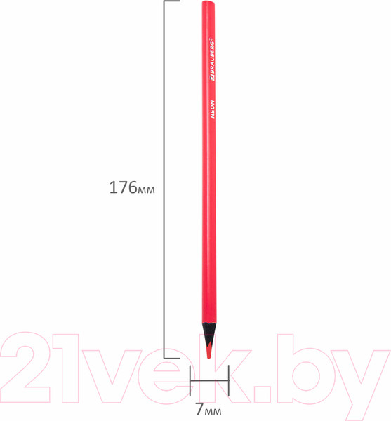 Изображение товара Набор цветных карандашей Brauberg Neon / 181852 (12цв)
