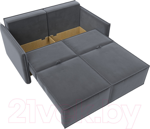 Изображение товара Диван Лига Диванов Либерти мини / 121898 (велюр серый)