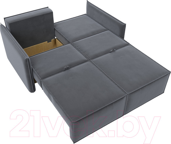 Изображение товара Диван Лига Диванов Либерти мини / 121898 (велюр серый)