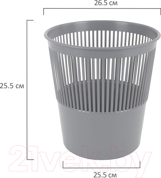 Изображение товара Корзина для бумаг Brauberg 237002 (серый)