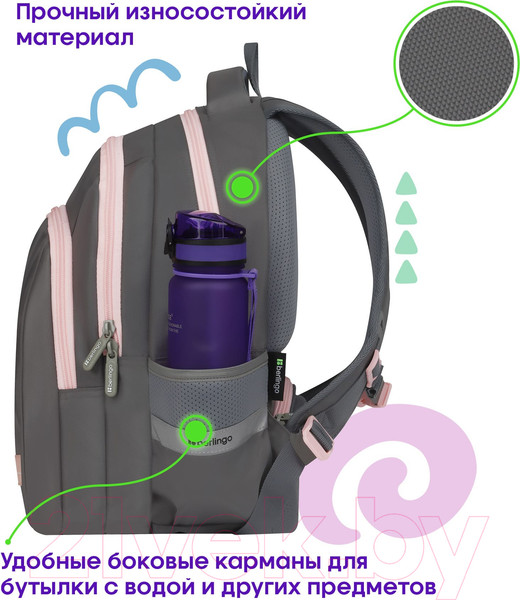 Изображение товара Школьный рюкзак Berlingo Comfort. Flower / RU-CM-1040