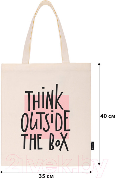 Изображение товара Сумка-шоппер Brauberg Think outside the box / 271898 (бежевый)