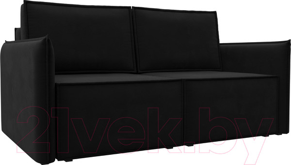 Изображение товара Диван Лига Диванов Либерти мини / 121906 (микровельвет черный)