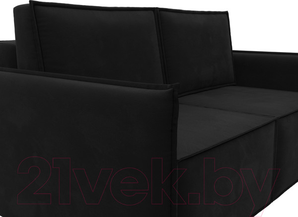 Изображение товара Диван Лига Диванов Либерти мини / 121906 (микровельвет черный)