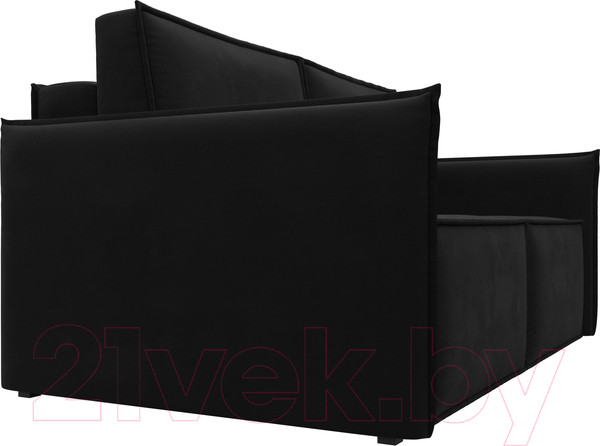 Изображение товара Диван Лига Диванов Либерти мини / 121906 (микровельвет черный)