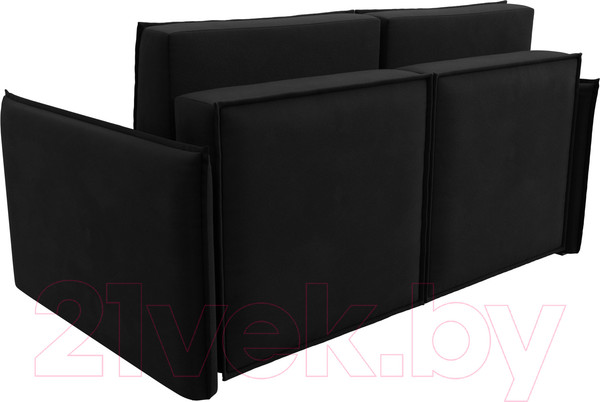 Изображение товара Диван Лига Диванов Либерти мини / 121906 (микровельвет черный)