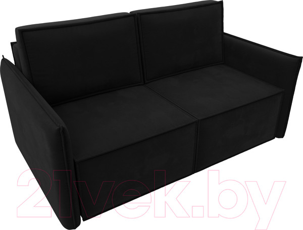 Изображение товара Диван Лига Диванов Либерти мини / 121906 (микровельвет черный)