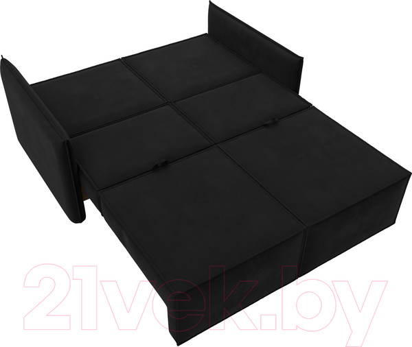 Изображение товара Диван Лига Диванов Либерти мини / 121906 (микровельвет черный)