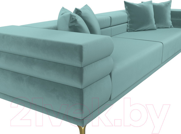 Изображение товара Диван Лига Диванов Лига-021 / 119115 (велюр бирюзовый)