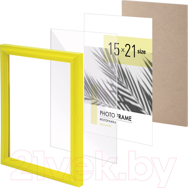 Изображение товара Рамка Brauberg Colorful / 391245 (желтый)