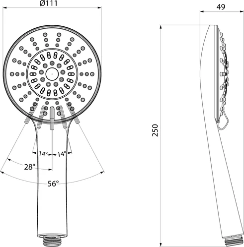 Изображение товара Лейка ручного душа Milardo Ideal Spa ILS5FBRM18