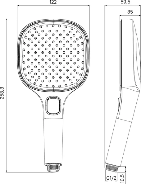 Изображение товара Лейка ручного душа Milardo Spa ILS3FC0M18
