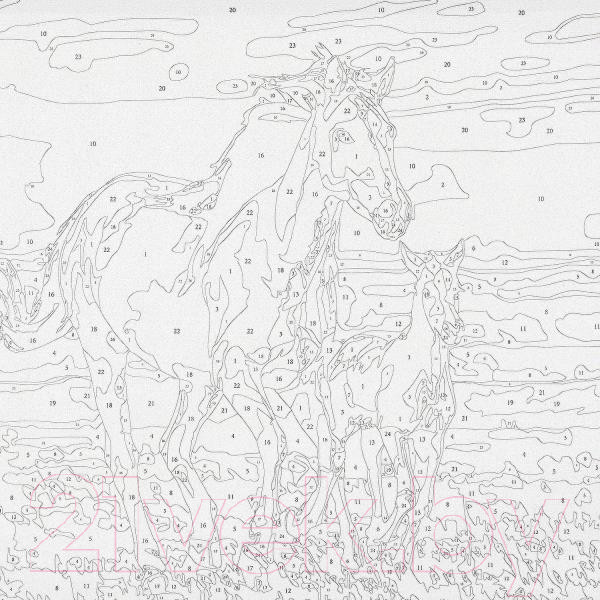 Изображение товара Картина по номерам MultiArt Лошади / CANV30X40-MULTI19