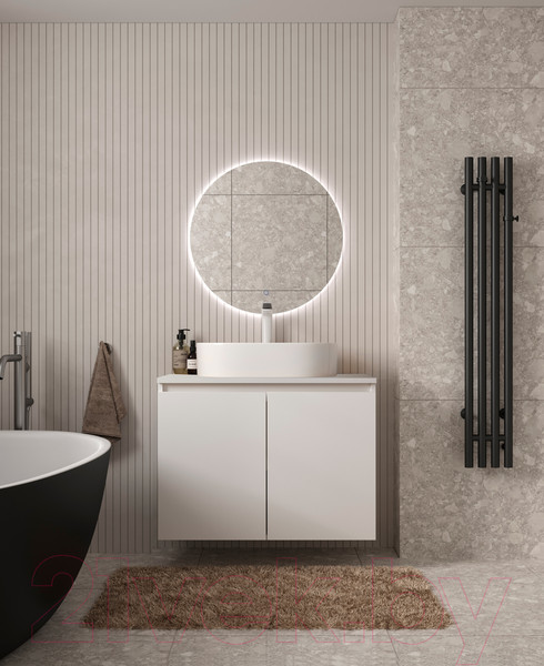 Изображение товара Тумба под умывальник ЗОВ Монови 60 / M60LW0LW-LDSPW (подвесная/белый)