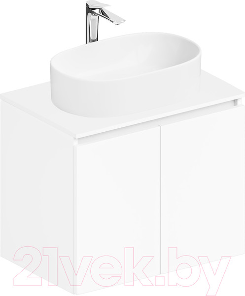Изображение товара Тумба под умывальник ЗОВ Монови 60 / M60LW0LW-LDSPW (подвесная/белый)