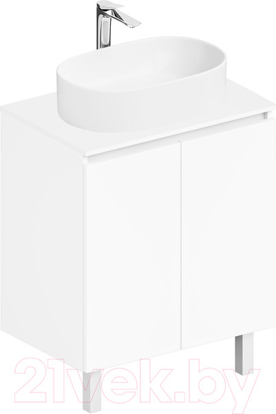Изображение товара Тумба под умывальник ЗОВ Монови 60 / M60LW0LWS-LDSPW (белый)