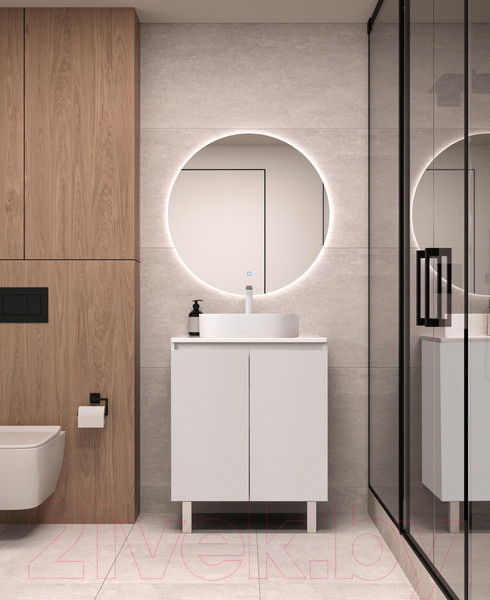 Изображение товара Тумба под умывальник ЗОВ M80LW0LWS-LDSPW (белый)