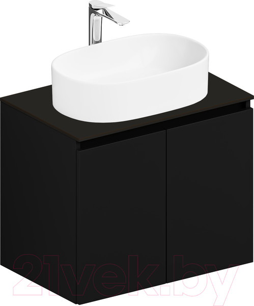Изображение товара Тумба под умывальник ЗОВ Монови 80 / M80LG0LG-LDSPG (подвесная/антрацит)