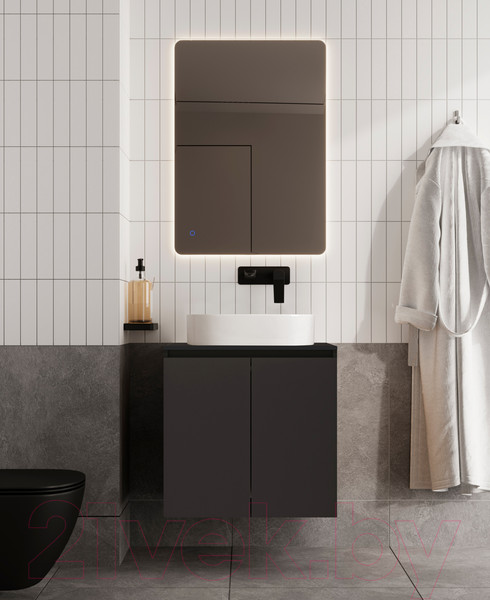 Изображение товара Тумба под умывальник ЗОВ Монови 80 / M80LG0LG-LDSPG (подвесная/антрацит)