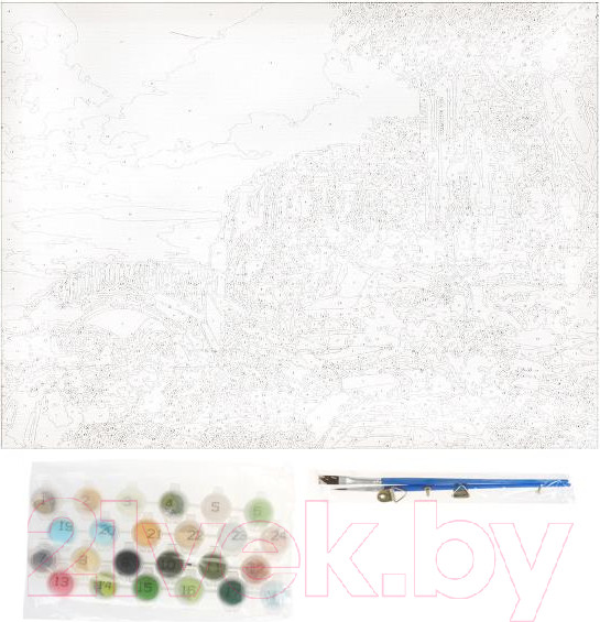 Изображение товара Картина по номерам MultiArt Мостик / CANV30X40-BRI