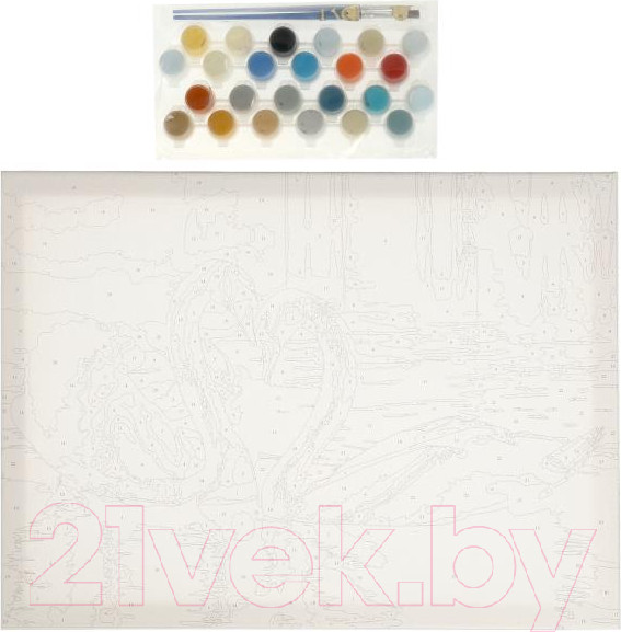 Изображение товара Картина по номерам MultiArt Лебеди / CANV30X40-MULTI11