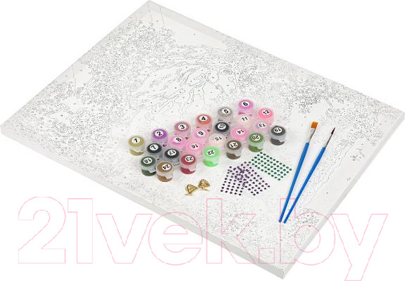 Изображение товара Картина по номерам MultiArt Единороги / CANV30-40-GEM