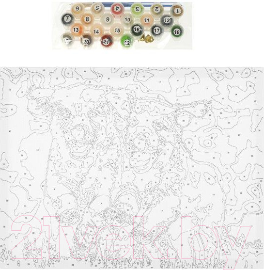 Изображение товара Картина по номерам MultiArt Щеночки / CANV30X40-MULTI27