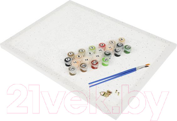 Изображение товара Картина по номерам MultiArt Щеночки / CANV30X40-MULTI27