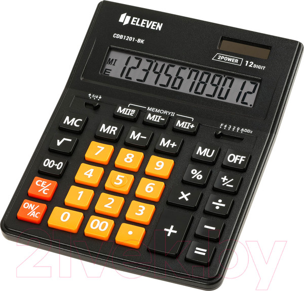 Изображение товара Калькулятор Eleven Business Line / CDB1201-BK/OR (черный/оранжевый)