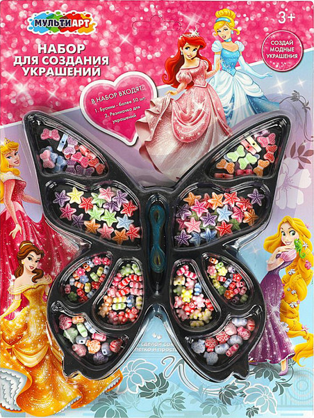 Изображение товара Набор для создания украшений MultiArt Принцессы дисней / BEADSET-PDB