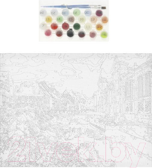 Изображение товара Картина по номерам MultiArt Азалии / CANV30X40-AZAL