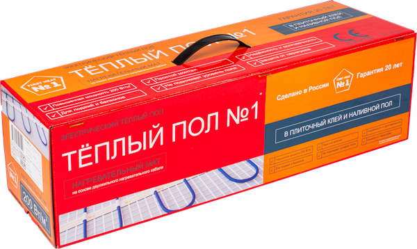 Изображение товара Теплый пол электрический Теплый пол №1 ТСП-180-0.9 (повышенная мощность 200 Вт/кв.м)