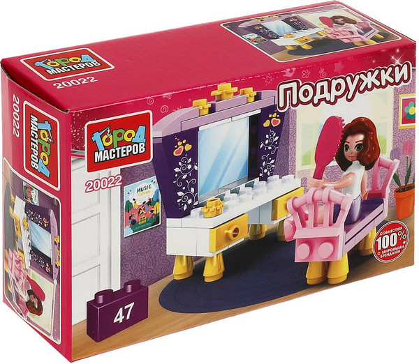 Изображение товара Конструктор Город мастеров Девочка перед зеркалом / 20022-AA