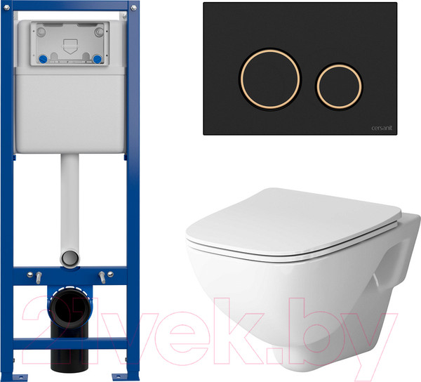 Изображение товара Унитаз подвесной с инсталляцией AM.PM X-Joy C851701SC + Cersanit Vector S-IN-MZ-VECTOR + Twins 63534