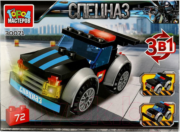 Изображение товара Конструктор Город мастеров Джип-спецназа 3в1 / 30071-JS