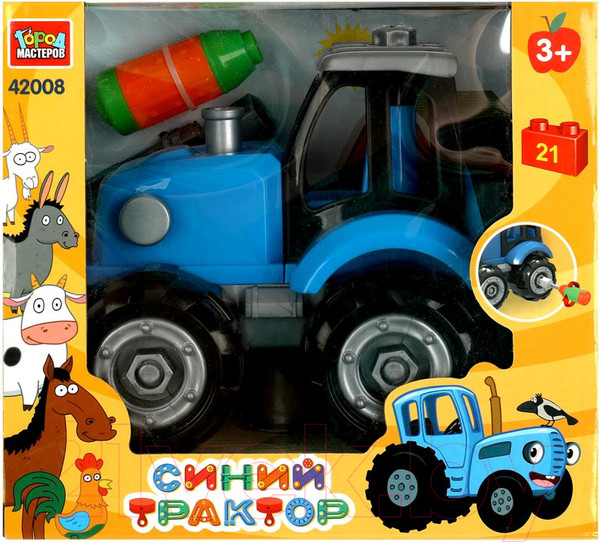 Изображение товара Игрушка-конструктор Город мастеров Синий Трактор / 42008-ZH