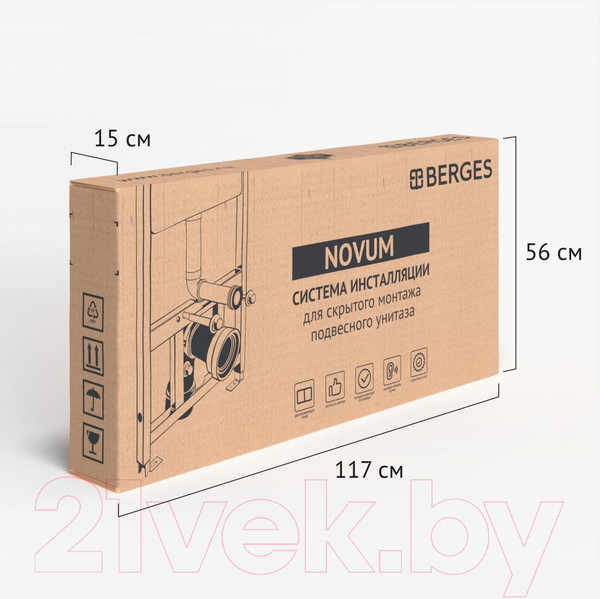 Изображение товара Унитаз подвесной с инсталляцией Damixa Elder DX17c1700SC + Berges Novum 525 040000 + L1 040011