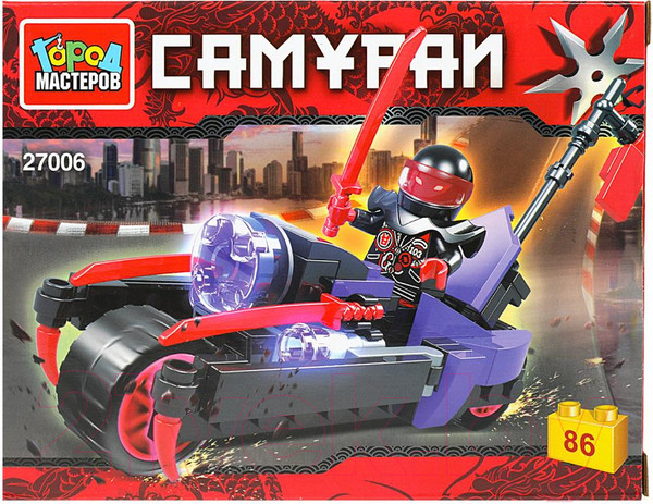 Изображение товара Конструктор Город мастеров Самурай на мотоцикле /  27006-CY