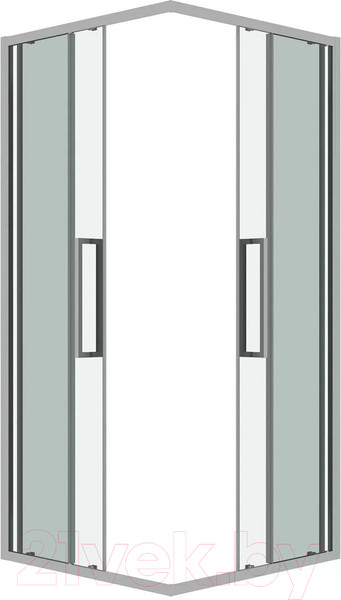 Изображение товара Душевой уголок Grossman Cosmo 80x80x195 / 300.K33.02.8080.10.00 (хром/прозрачное стекло)