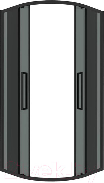 Изображение товара Душевой уголок Grossman Cosmo 100x100x195 / 301.K33.02.1010.21.10 (черный матовый/тонированное стекло)