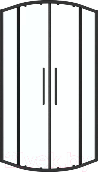 Изображение товара Душевой уголок Grossman Cosmo 80x80x195 / 301.K33.02.8080.21.00 (черный матовый/прозрачное стекло)