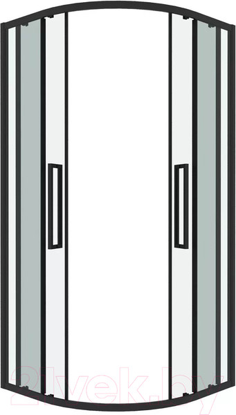 Изображение товара Душевой уголок Grossman Cosmo 80x80x195 / 301.K33.02.8080.21.00 (черный матовый/прозрачное стекло)