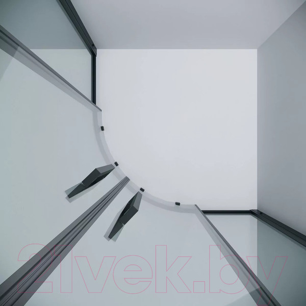 Изображение товара Душевой уголок Grossman Cosmo 100x100x195 / 301.K33.02.1010.21.00 (черный матовый/прозрачное стекло)