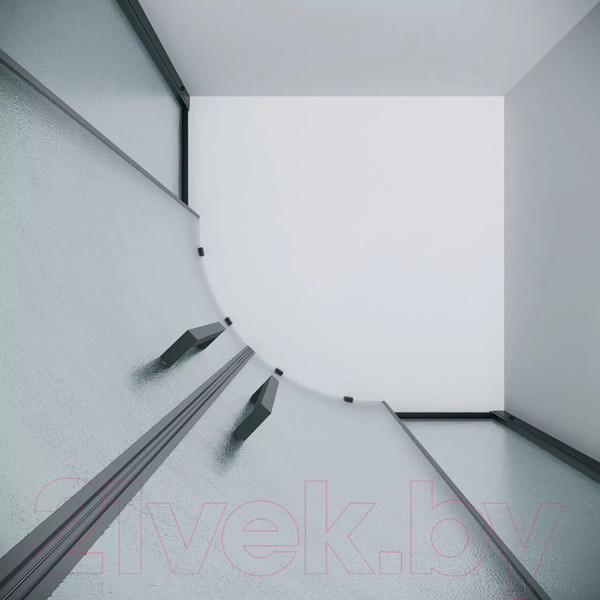 Изображение товара Душевой уголок Grossman Cosmo 100x100x195 / 301.K33.02.1010.21.02 (черный матовый/шиншилла стекло)